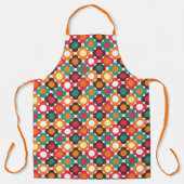 Tablier Groovy 70s Retro Flower Pattern | Bold Boho Floral (Recto)