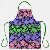 Tablier Groovy Boho Rétro Mod Géométrique Fierté Trigender (Recto)