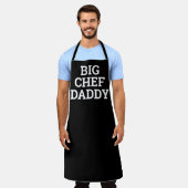 Tablier Gros Chef Daddy Cuisine noire (Porté)