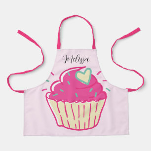 Tablier Gros Gâteau Enfant Rose