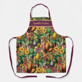 Tablier Gros Gras Tropical Fruits et Flower Garden Retro (Recto)