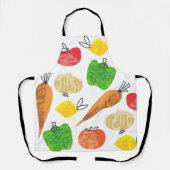 Tablier Gros haricots légumes cuisine (Recto)