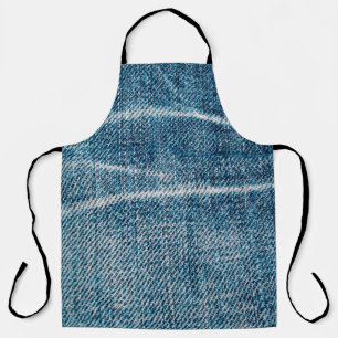 Tablier gros plan du tissu en denim