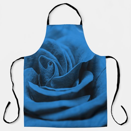 Tablier Gros plan rose bleue rouge, macro beauté. (Recto)