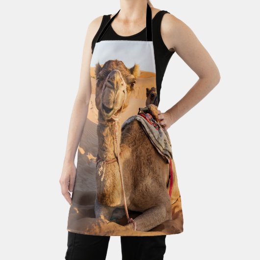 Tablier Gros plan sur Camel dans le désert d'Oman (Insitu)