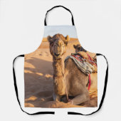 Tablier Gros plan sur Camel dans le désert d'Oman (Recto)