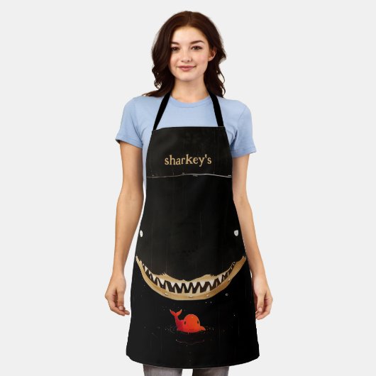 Tablier Gros requin foncé (Porté)