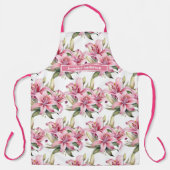 Tablier Grosse Fille Rose Stargazer Lily Floral (Recto)