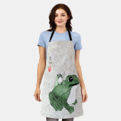 Tablier Grosse grenouille Petit crapaud japonais 19e siècl (Porté)