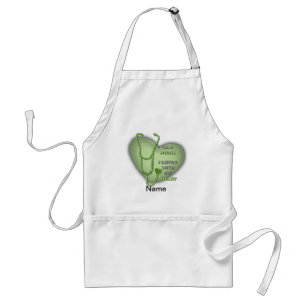 Tablier Grosse infirmière au coeur vert