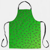 Tablier Grosses Anneaux Sur Vert, (Recto)