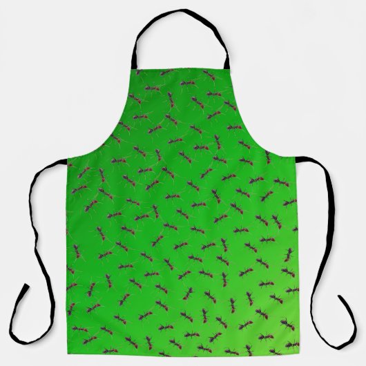 Tablier Grosses Anneaux Sur Vert, (Recto)