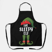 Tablier Groupe de jumelage des elfes endormis Noël (Recto)