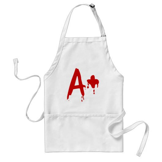 Tablier Groupe sanguin A+ Positif #Hôpital d'horreur (Devant)