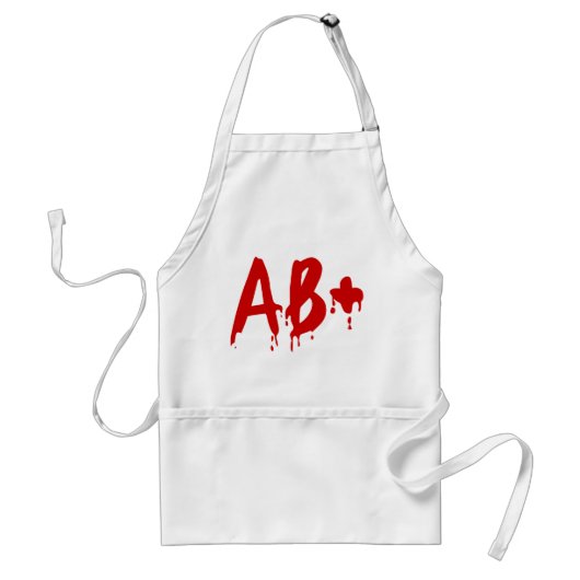 Tablier Groupe sanguin AB+ Positif #Hôpital d'horreur (Devant)