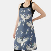 Tablier Grue vintage : Motif d'oiseaux volant (Insitu)