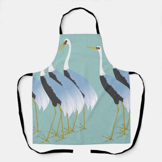 Tablier Grues, Design japonais (Recto)