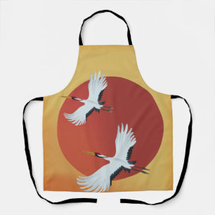 Tablier Grues japonaises