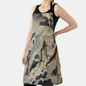 Tablier Grues sur un pin couvert de neige Hokusai (Insitu)