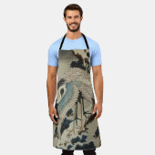 Tablier Grues sur un pin couvert de neige Hokusai (Porté)