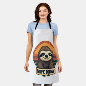 Tablier Grumpy Sloth Vintage Funny Retro Shirt Design (Porté)