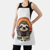 Tablier Grumpy Sloth Vintage Funny Retro Shirt Design (Insitu)