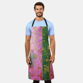 Tablier Grunge à damas rose sauvage - Apron (Porté)