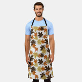 Tablier Grunge Leaf : Motif Arrière - plan sans couture. (Porté)