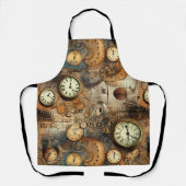 Tablier Grunge Rustic Steampunk Horloge (10) (Recto)