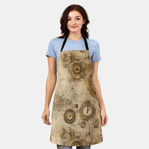 Tablier Grunge Rustic Steampunk Horloge (2)