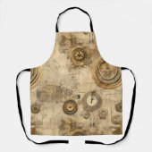 Tablier Grunge Rustic Steampunk Horloge (2) (Recto)