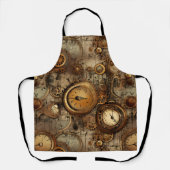 Tablier Grunge Rustic Steampunk Horloge (3) (Recto)
