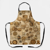 Tablier Grunge Rustic Steampunk Horloge (4) (Recto)