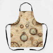 Tablier Grunge Rustic Steampunk Horloge (6) (Recto)