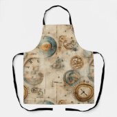Tablier Grunge Rustic Steampunk Horloge (7) (Recto)
