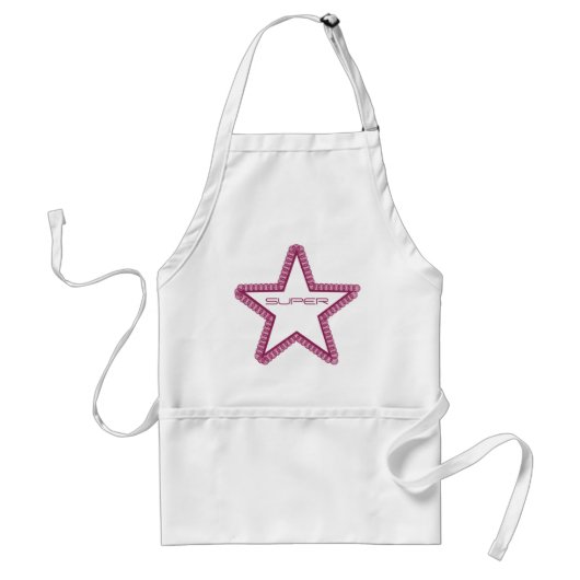 Tablier Grunge Superstar Apron, Fuchsia (Devant)