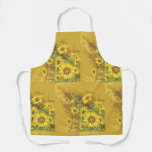Tablier Grunge Tournesol Art Bold Rustique Jaune Floral (Recto)
