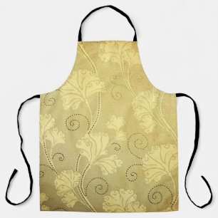 Tablier Grunge vintage motif de fleurs.
