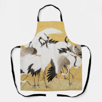 Grupe de grues japonaises Vintage Oiseau Riche Cla