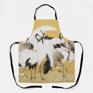 Tablier Grupe de grues japonaises Vintage Oiseau Riche Cla