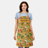 Tablier Guacamole mexicaine Cuisine d'Abuela Chef sur mesu (Porté)