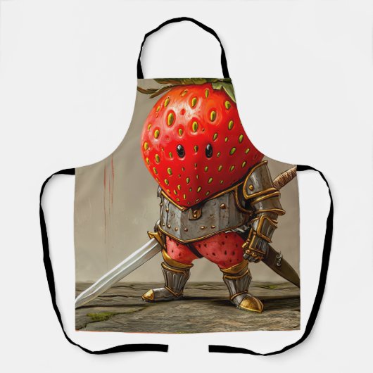 Tablier Guerrier Fraise (Recto)