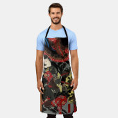 Tablier Guerrier japonais combattant serpent géant (Porté)