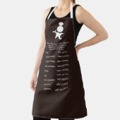 Tablier Guide de la viande tempérée Chocolat foncé Brown, (Insitu)