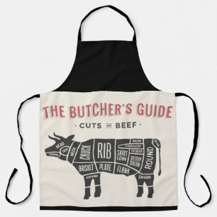 Tablier Guide des bouchers Coupes de boeuf