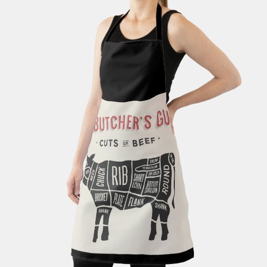 Tablier Guide des bouchers Coupes de boeuf (Insitu)