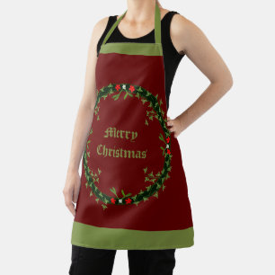 Tablier Guirlande de Noël gothique personnalisée