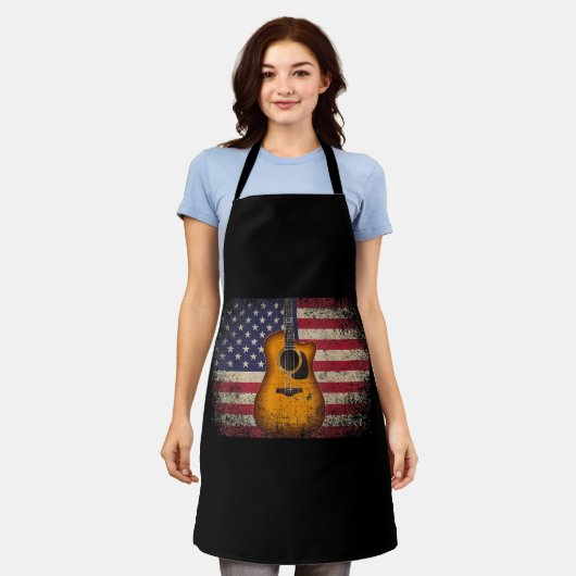 Tablier Guitar 4th of July Venin American Flag USA - Count (Porté)