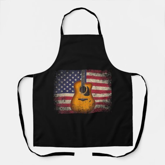 Tablier Guitar 4th of July Venin American Flag USA - Count (Recto)