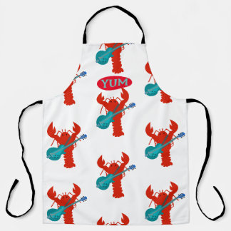 Tablier Guitare de homard rock et rouleau Motif crustacé